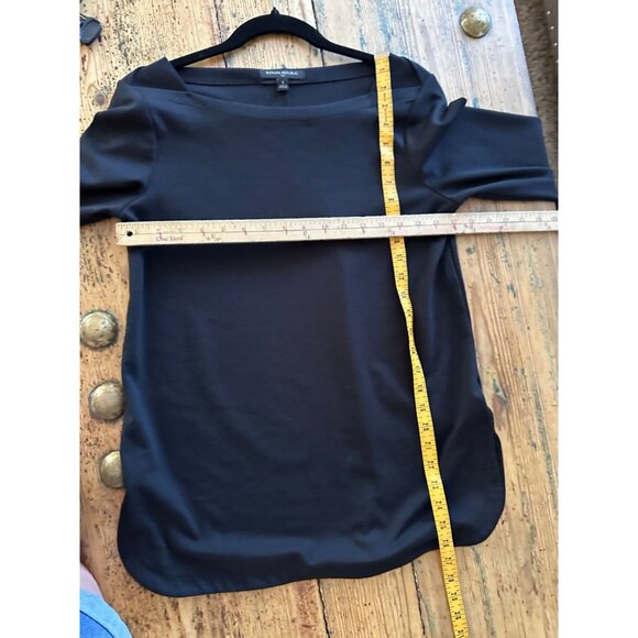 Banana Republic womens Black 3/4 Sleeve‎ Top S Polyester/Viscose Blend - Picture 6 of 6